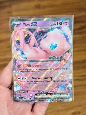 Pokemon 151 Mew EX card holo double rare 151/165 pokemon card